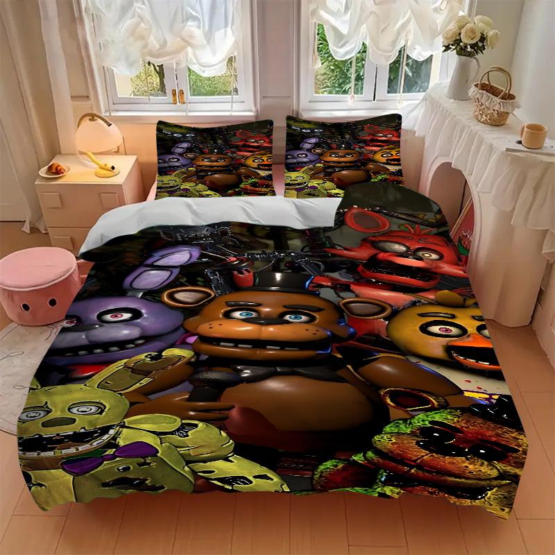 Five Nights Freddy'S Characters Print 3Pcs Bedding Setduvet Cover With 2 Bedropillowcase Home Birthday Gift
