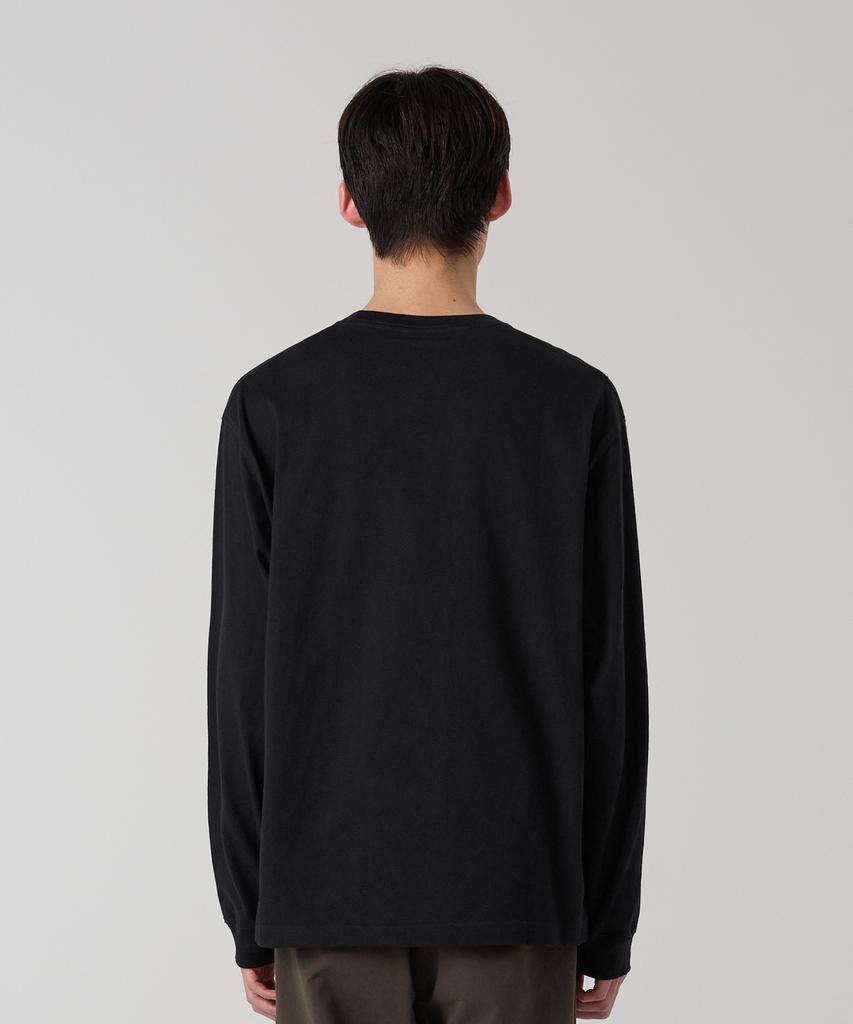 CHAMPION Track Logo Loose Fit Jog Tag Long Sleeve T-Shirt Black