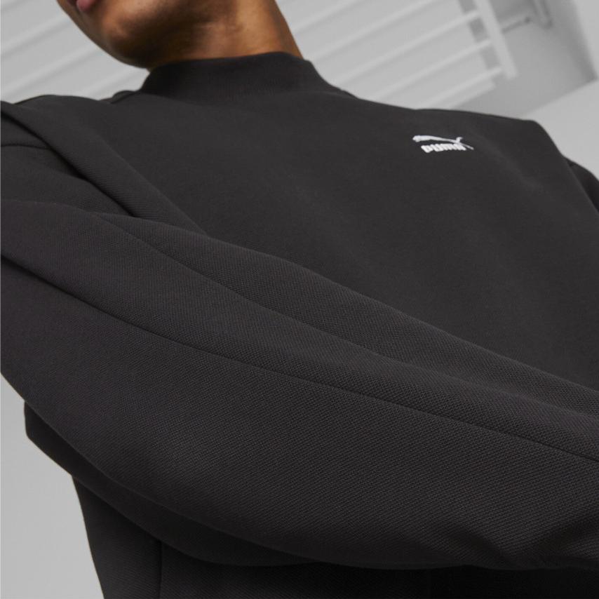 Puma Comfortable Casual Small Logo Round Neck Long Sleeve Sweatshirt Men Sweatshirt Black 620605-01