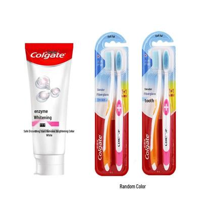 Whitening Peach Toothpaste & Toothbrush Twin Pack