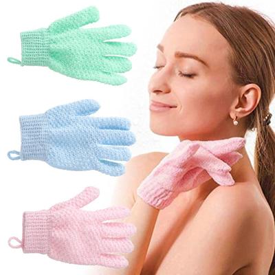 High-Elastic Five Fingers Bath Scrub Glove Without Irritating Soft Peeling Glove Dead Skin Removal Thicken Bath Towel Two-sided