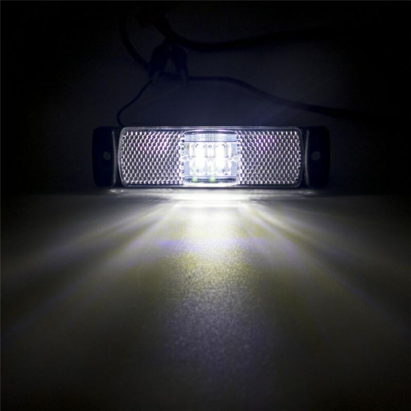 10PCS 4 LED Car Side Marker Lights Car External Light Signal Indicator Lamp For Trailer Truck Van Pickup Bus Warning Tail Lamps