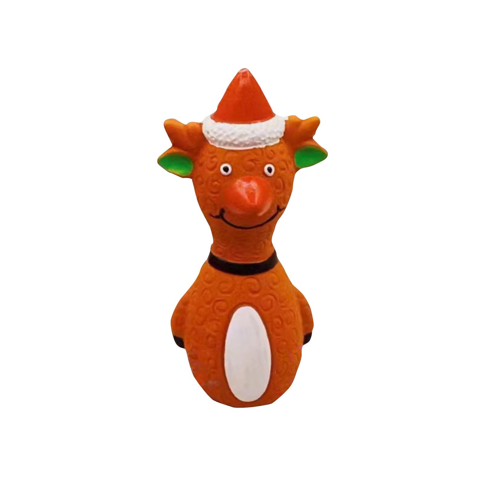 

Dog Christmas Cartoon, Elastic Latex Material, Soundmaking Toy Without Filling Inside One Size