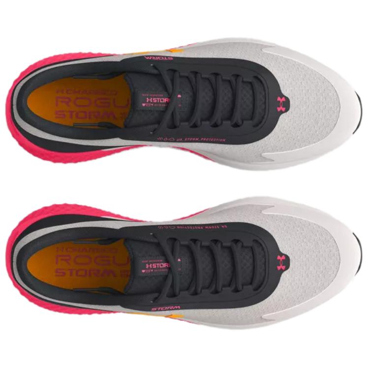 Under Armour Charged Rogue 3 Casual Low Top Running Shoes Women Sneakers Gray Black Pink 3025524-300