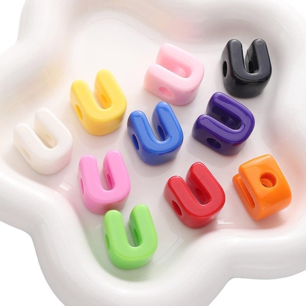 10PCS Colorful Loose Beads DIY DIY Jewelry Making Kit New 26 Letter Beads  DIY Bracelet Keychain