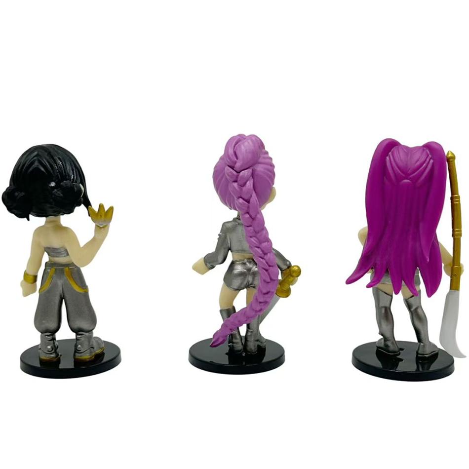 6pcs/Set Kpop Demon Hunters Figure Toy Cartoon Rumi/Mira/Zoey Action Figure PVC Desktop Decoration Model Doll Toy Fans Gift
