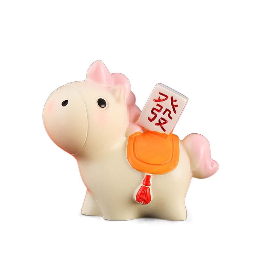 Desktop Ornament Horse Figurine Resin Zodiac Ornaments New Year Mascot Miniature Car Decoration