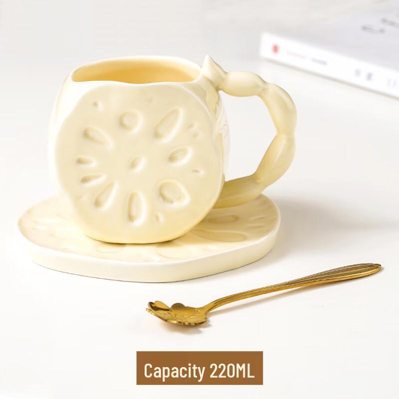 

Shangqi Creative Lotus Root Ceramic Coffee Cup Set