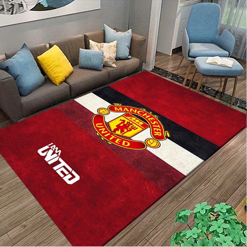 1pc Manchester United Manchester City Carpet for Room Floor Mat, Comfortable Office Chair Printed Area Rug, Beautiful Hotel Rug