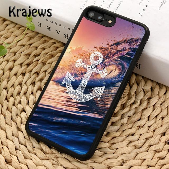 Krajews Classical Small Anchors Phone Case Cover For iPhone 16 15 SE2020 14 6 7 8 plus 11 12 13 pro max Plus coque Fundas