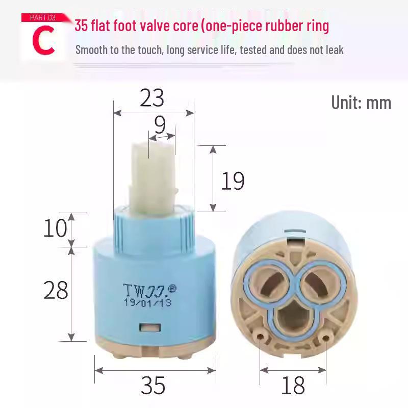Jiujiu Ceramic Hot & Cold Mixer Faucet Cartridge Replacement (35/40)
