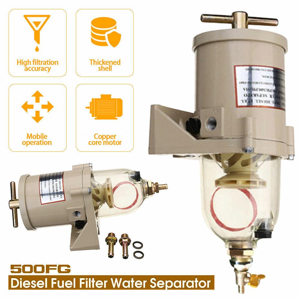 500FG 500FH Fuel Filter Marine Engine Fuel Diesel Fuel Filter Oil/Water Separator Marine Boat Trucks 90GPH For Car Boat Fuel Filters5