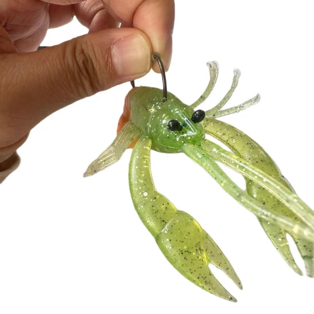 Ready Stock Weiyu Artificial Soft Bait Lobster Lure 10 Cm with Hooks for Pike Sea Bass Salmon Mackerel-Ocean Bottom Fishing