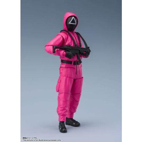 TAMASHII NATIONS S.H.Figuarts Squid Game Masked Soldier, Approximately 145mm, ABS & PVC, Painted Action Figure