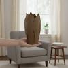 Brown Leaf-shaped Decorative Vase for Flowers, Modern Design
