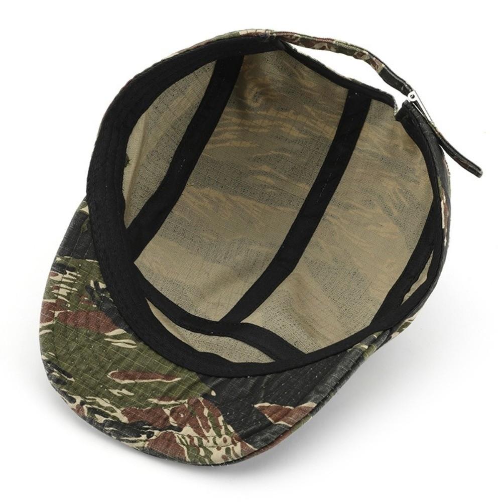 Camouflage Short Brim Caps Versatile Camp Caps Trend Outdoor Hats for Men and Women
