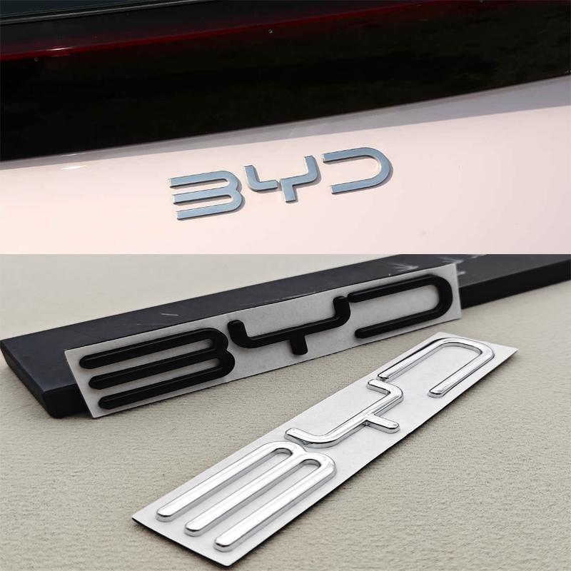 3D Metal Car Sticker Logo BYD Rear Trunk Badge Emblem Decals For BYD Atto 3 Dolphin Seal Han EV Tang EV Seagull Auto Accessories