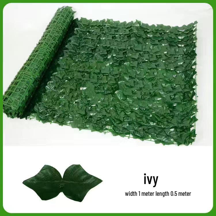 Konstgjord Grön Bladstaket för Balkong- eller Trädgårdsdekoration