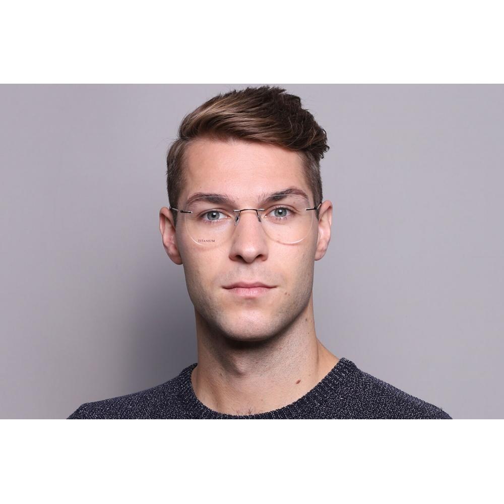 Rimless Oval Shiny Black SmaRtbuy Collection Hani Rt 010 C4 Fashion Unisex Eyeglasses