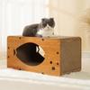 Meow Fairy Bubble Fish Cartoon Cat Bed & Scratching Board - Double-layer Corrugated Cardboard, Multi-purpose Design