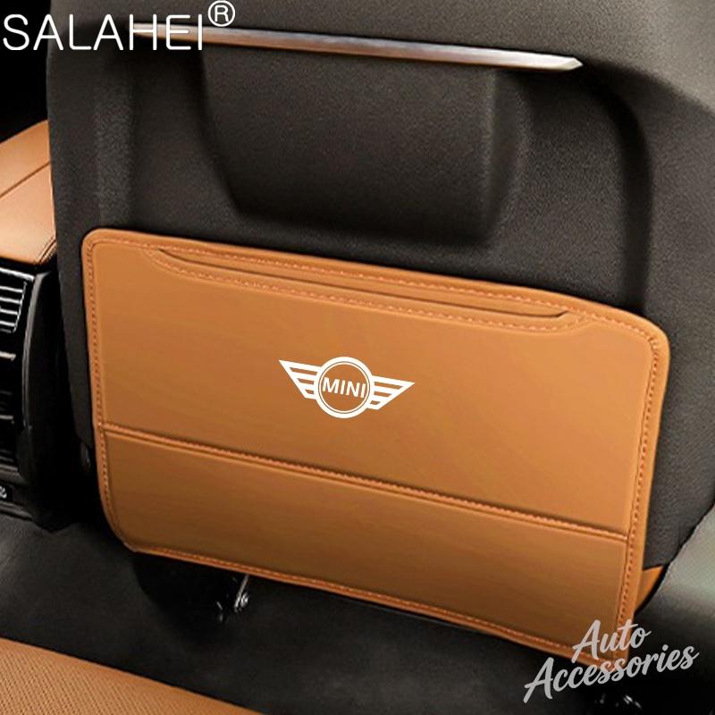 Car Seat Back Anti Kick Pad Prevent Dirt Protection Leather Cover For BMW MINI Cooper One Jcw F54 F55 Clubman Countryman R57 R58 Fpvcm00