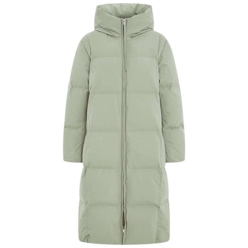 Edition Women's Long Hooded White Goose Down Puffer Jacket