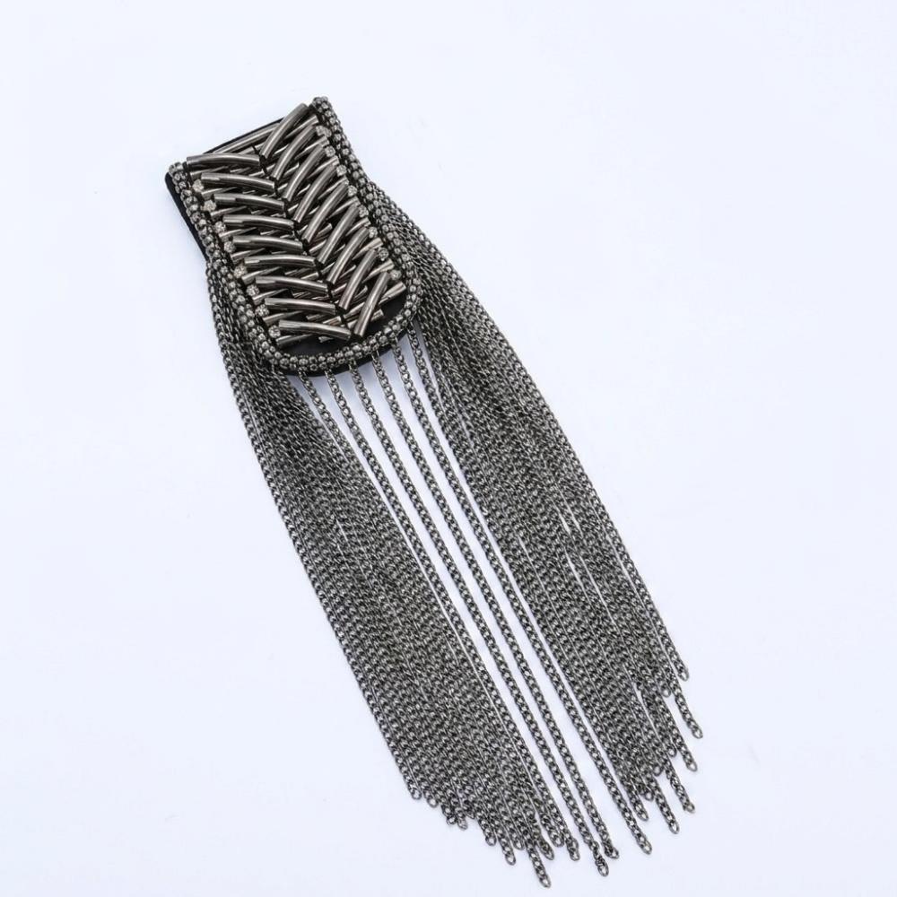 Long Chain Shoulder Jewelry Pin Beads Shoulder Brooch Delicate Clothing Accessories  for Men Women