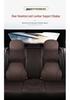 Nappa Leather Memory Foam Car Headrest & Lumbar Pillow Cushion
