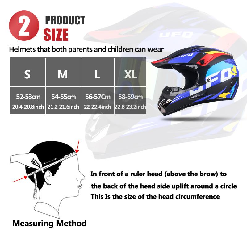Free Gift Kids Protective Helmet Motocross Motorcycle Moto Bike Full Face Helmet Adult Women Racing Sports Off-road Scooter ATV