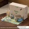 Hand-Painted Matcha Tea Ceremony Set: Whisk, Stirrer, Hyakuhon-date Chasen, and Souvenir Brush