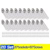 30/1set Corner Brackets Stainless Steel Furniture Angle Shelf Connector with Screws Cabinet Support Fixing Frame Corners Brace