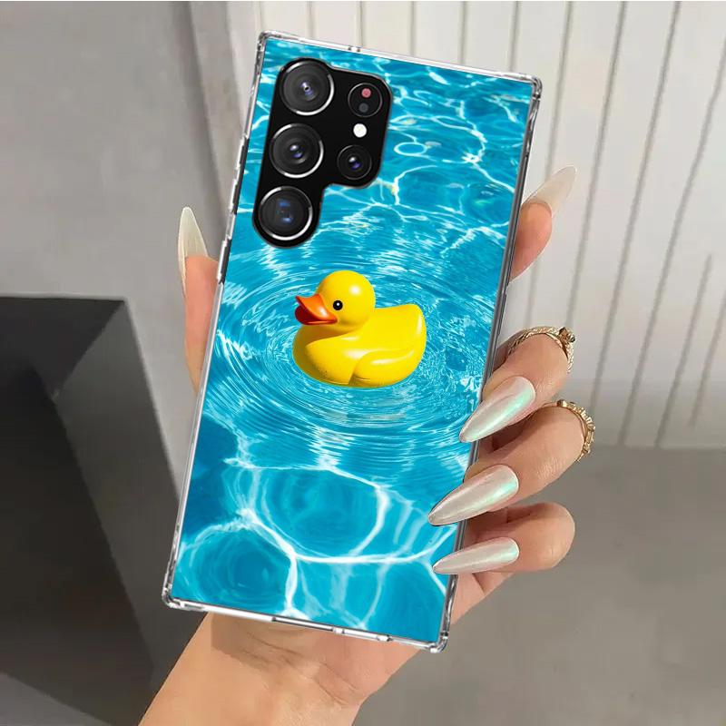Rubber Ducks Swimming Pool Phone Case for Samsung Galaxy S26 S24 S23 Ultra S25 Edge S22 S21 Plus S20 FE + Soft Print Shell Funda