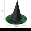Halloween Witch Hat with Silver Buckle  Veil Kids Adult Cosplay Costume Prop Spooky Party Headwear