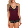 Spitze Damen Nachthemden Träger Body Rückenfreie Unterwäsche V-Ausschnitt Dessous Nachtwäsche Pyjamas