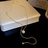 Elegant Pearl Snake Chain Adjustable Necklace - Fashionable Round Bead Design for Women