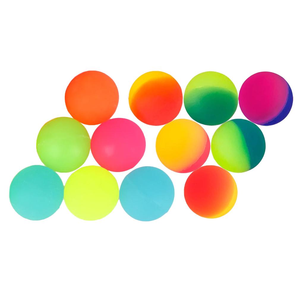 12/24pcs Children Elastic Ball Toys Bouncing balls Rubber Colored Float Ball Indoor Fun Ball Egg Twisting Machine Toy TMZ