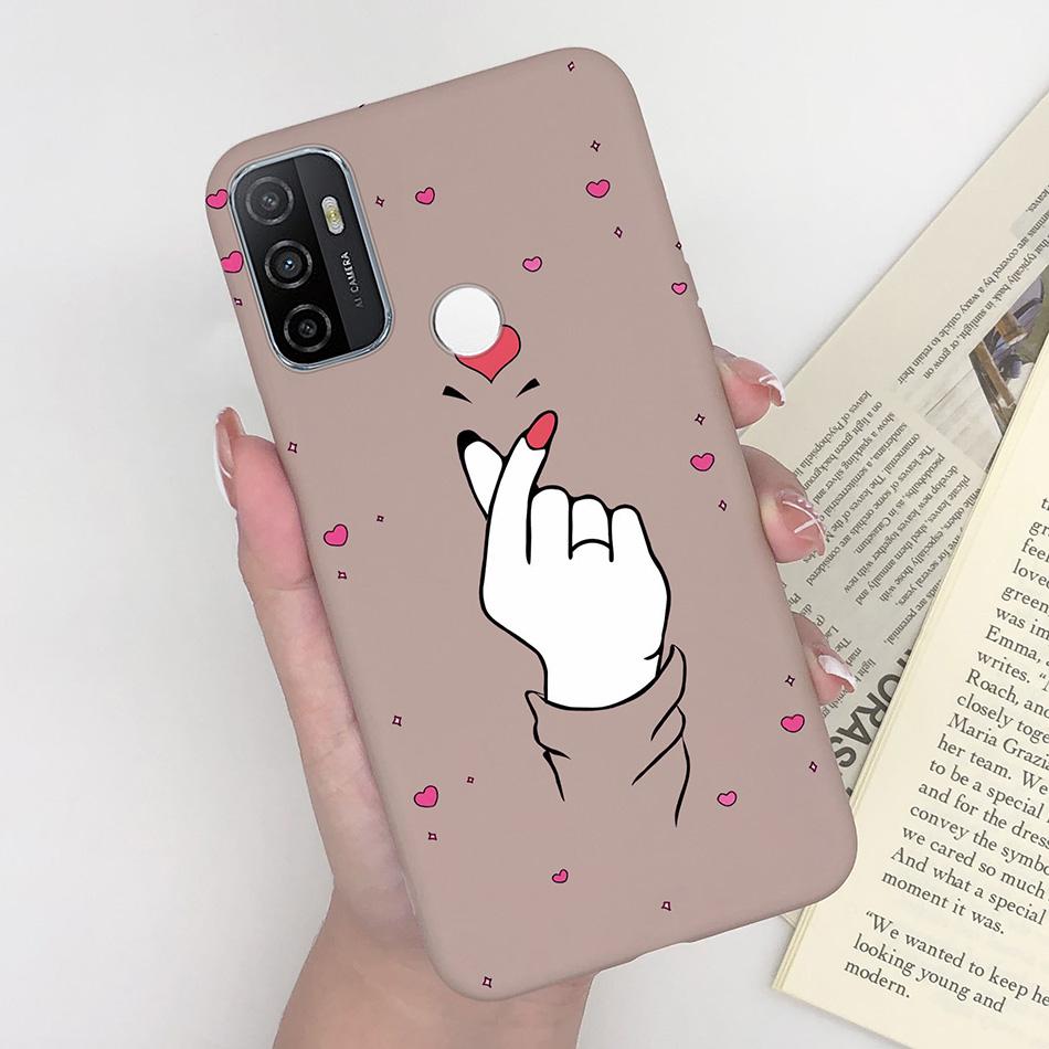 For OPPO A53S 2020 Case Cartoon Coque Heart Painted Silicone Phone Back Cover For Oppo A53s A 53s A53 S Oppoa53 2020 Shell Case