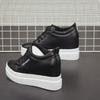 Fashion Women Breathable Sneakers Increased Platform Shoes 10CM Casual Footwear Leisure Leather White Vulcanize Shoes