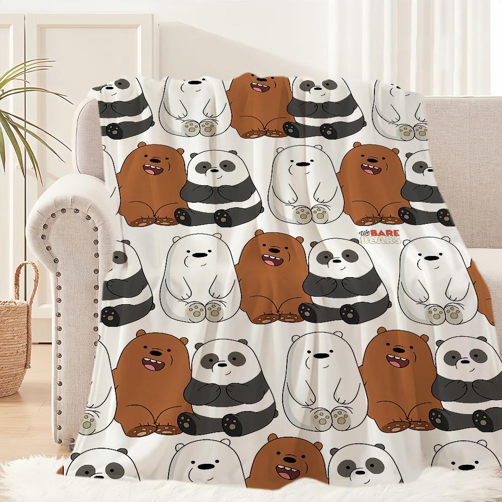 Cartoon We Cute Panda Blanket Plush Nap Sofa Rug B-Bears for Living Room Office B-Bare-S Bedroom Birthday Home Travel Kid Gifts