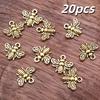 20 Bohemian style bee pendants, DIY handmade jewelry accessories, made of zinc alloy material, necklace, bracelet, earring produ