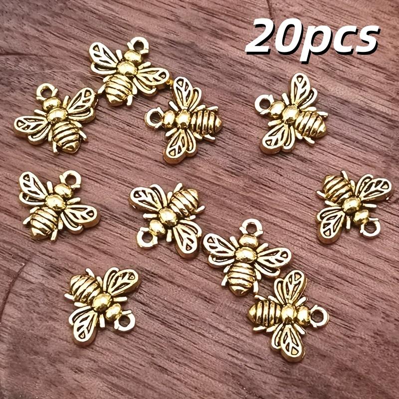 

20 Bohemian style bee pendants, DIY handmade jewelry accessories, made of zinc alloy material, necklace, bracelet, earring produ 20pcs золотой