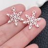 20-Piece Christmas Themed Bracelets: Silver Snowman, Santa Claus, Snowflake Pendants & Beads