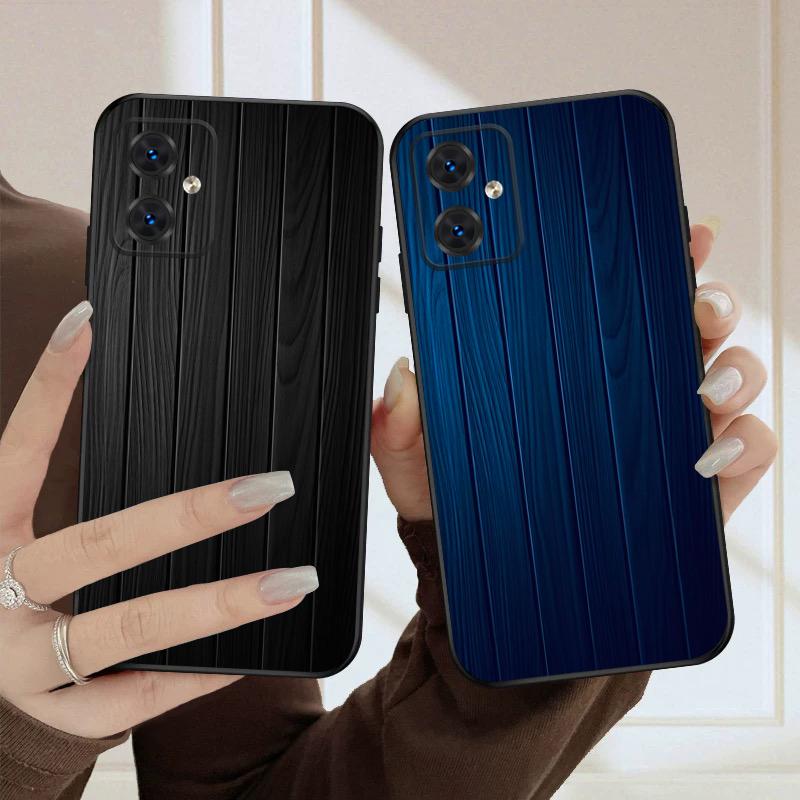 Blue wooden texture For Motorola Moto G04 14 15 24 34 35 54 55 75 84 85 Edge 40 50 Fusion 60 Fusion silicone soft phone case