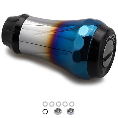 HEIGHTEN 20mm Reel Handle Knob for Shimano Daiwa Type A Type S Aviation Aluminum Aurora Series V2.0 6.8g (Daiwa) (V2.0 - Black) (0001)