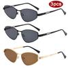3pcs Fashion Polygon Small Frame Sunglasses Women Multi Color Metal Frame Sun Glasses Ladies Brand Designer Shades UV400