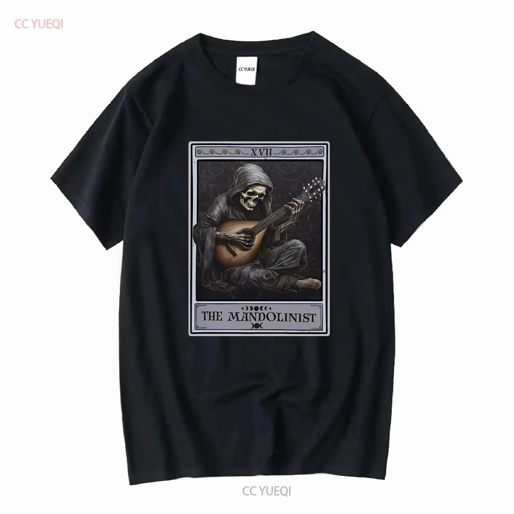 Mandolin T Shirt The Mandolinist Tarot Card Player for s long or short sleeves vintage Washed graphic Unisex S разноцветный