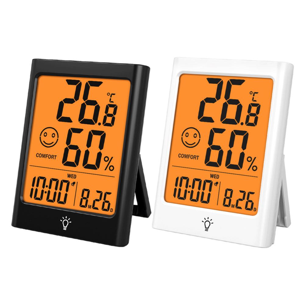Home Environment 106x77x22mm Measuring Instrument Refrigerator Hanging Thermometer Backlit Display Indoor Environment Monitor
