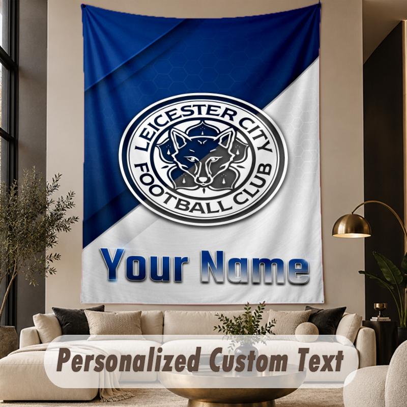 Custom Text Tapestry Leicester City Print Wall Tapestry Indoor Living Room Wall Decor