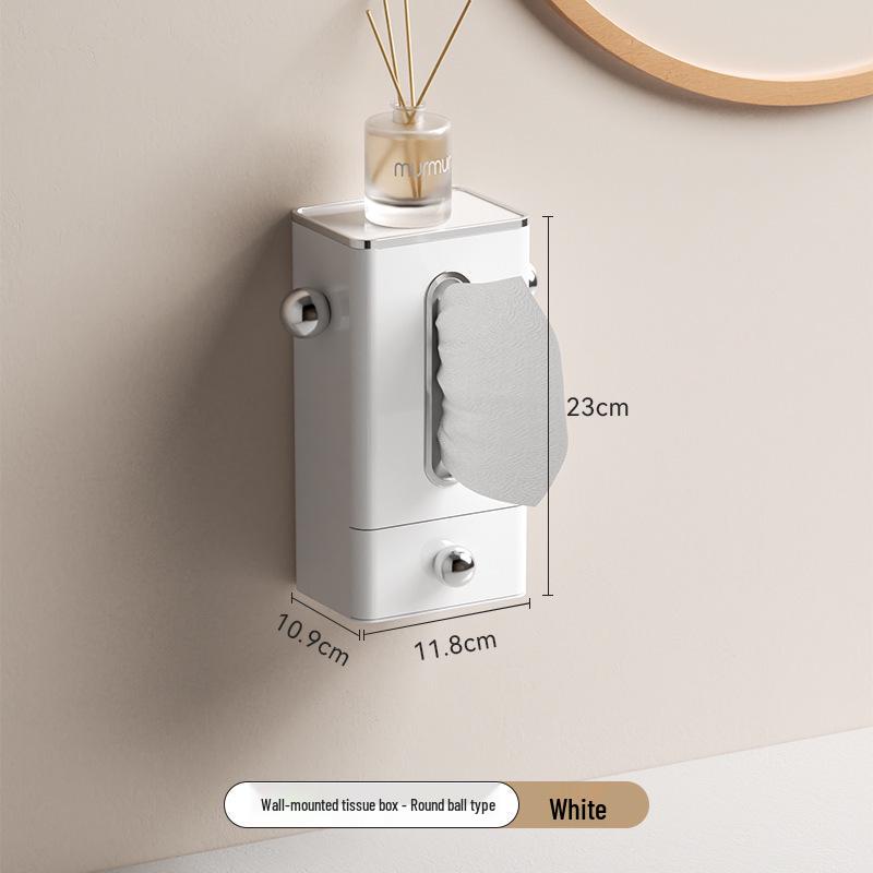 Wall-Mounted No-Punch Tissue and Towel Dispenser