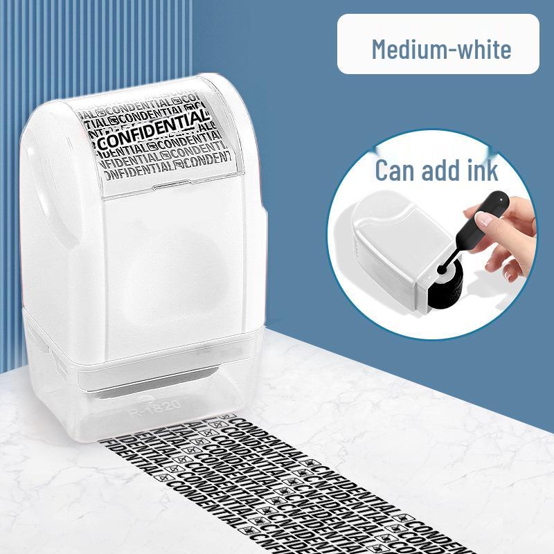Privacy Seal Roller Stamp: Jumbled Code Address Protection Pen